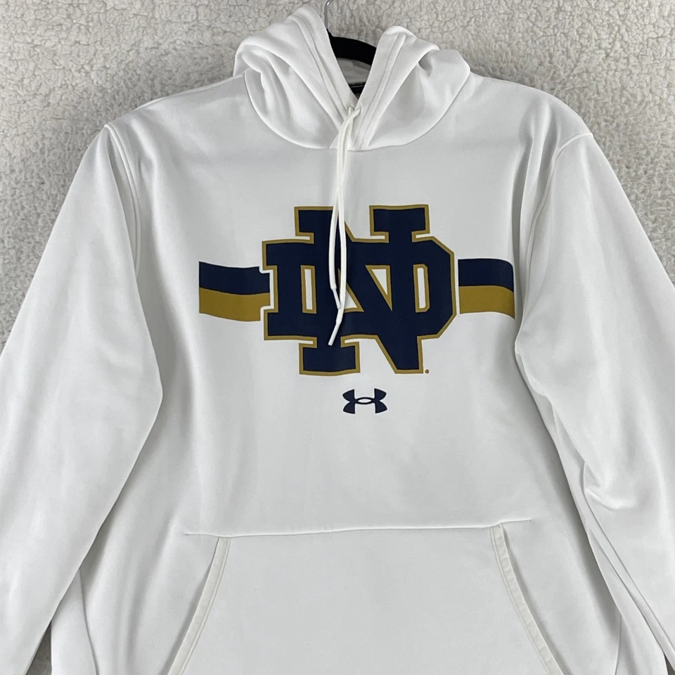 Under Armour Notre Dame Fighting Irish Sweater Mens Medium Hoodie Long Sleeve - Image 2 of 4
