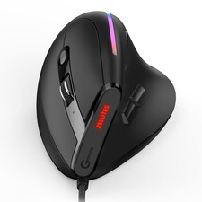 Vertical Gaming Mouse USB LED 9 Button 1000/1600/2400/3200/4800/12800 DPI