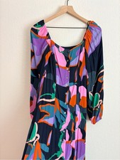FRNCH Paris Jenine Day Midi Abstract Floral Dress