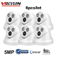 6 pack Vikylin 5MP Security IP Camera IR Light Ethernet Indoor with Remote View