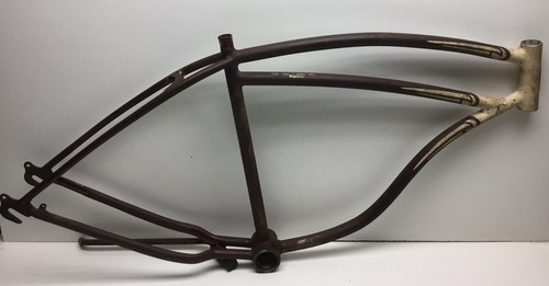 Vintage 1940s Schwinn Mens DX Straightbar Bicycle Frame 26” 2.125” S2 Original 