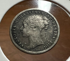 1871 GREAT BRITAIN  SILVER  3 PENCE QUEEN VICTORIA