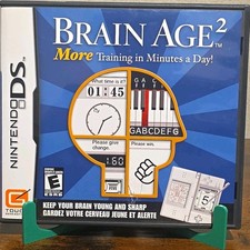 Nintendo DS   Brain Age 2 w/ Manual & Case / TESTED AND WORKING 