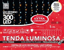 TENDA 300 LED  BICOLORE BIANCO CALDO/FREDDO CON FLASH PROLUNG. ESTERNO 5X1MT