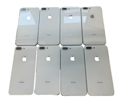 Lot of 9 Apple iPhone 8 Plus Silver Back Housing Replacement (E958)