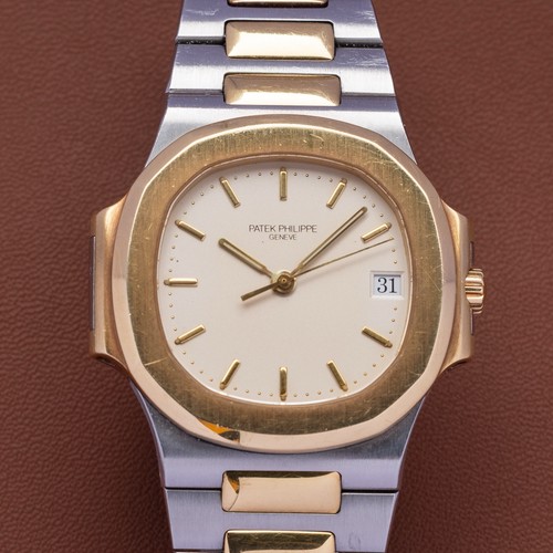 PATEK PHILIPPE Nautilus 3800/1JA second hand mens 2 tone with ...