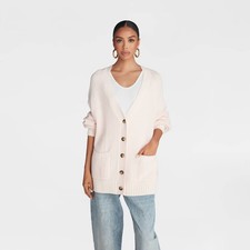 KBB by KAHLANA Women's 'The Letterman Cardigan' - Pink S