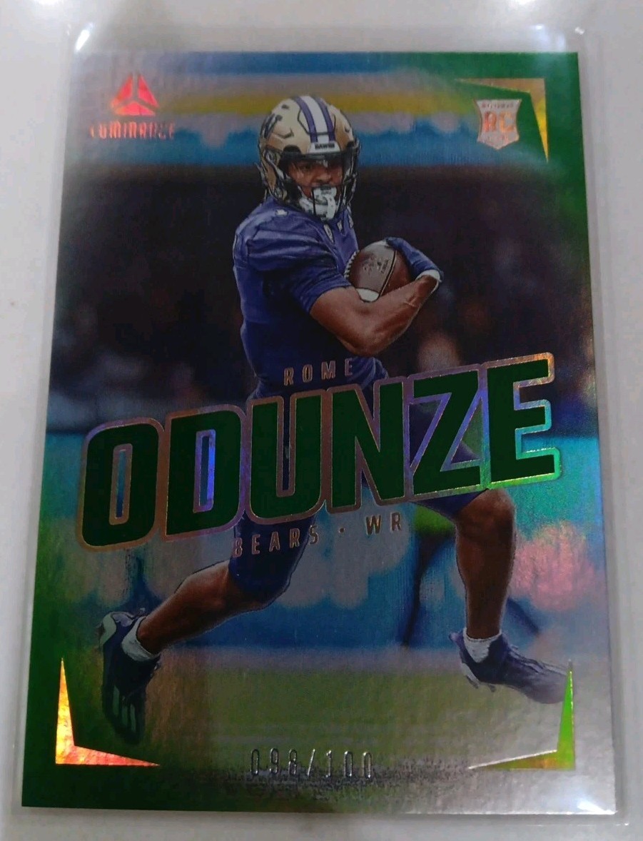 2024 Panini Luminance - Rookies Rome Odunze #185 Green /100 (RC)