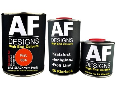 FÜR Fiat 004 Rosso Tornol 2,5L Autolack Set Klarlack Härter