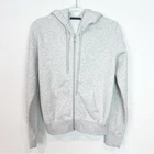 BRANDY MELVILLE GRAY FULL ZIP HOODIE SWEATSHIRT SZ ONE SIZE