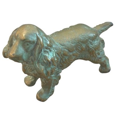 Vintage brass Cocker Spaniel dog statue figurine