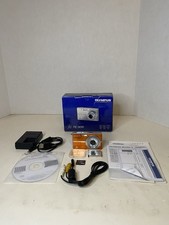 Olympus FE-3010 Digital Camera Orange 12MP Box Battery Charger Card WORKS
