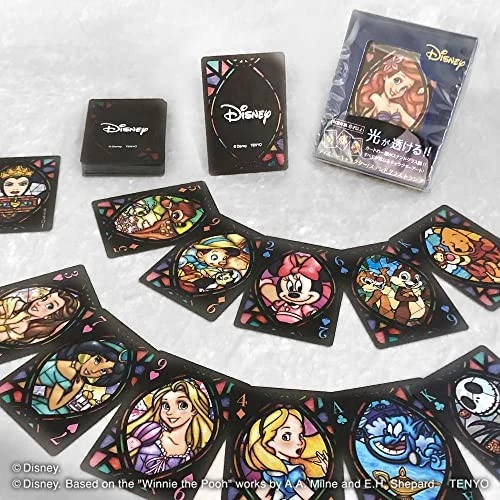 Disney Characters Stained Glass Playing Cards Lighttransmitting Ariel Trump - Image 2 of 4
