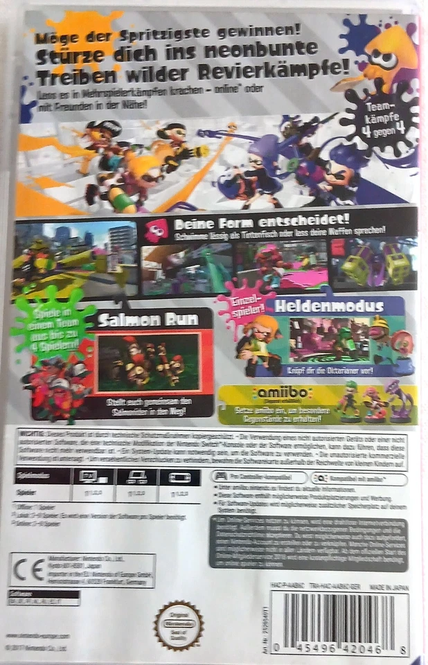 NINTENDO SWITCH GAME Spiel Splatoon 2 sehr guter Zustand - Bild 2 von 3