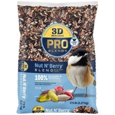 3-D Pro Blends Nut N' Berry  Blend Wild Bird Food, Wild Bird Seed, 5 Pounds