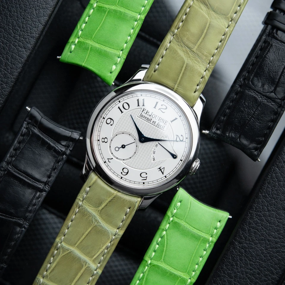 F.P. Journe Chronometre Souverain Ref. Relógio CS prata platina branco guilhochê - Imagem 2 de 4