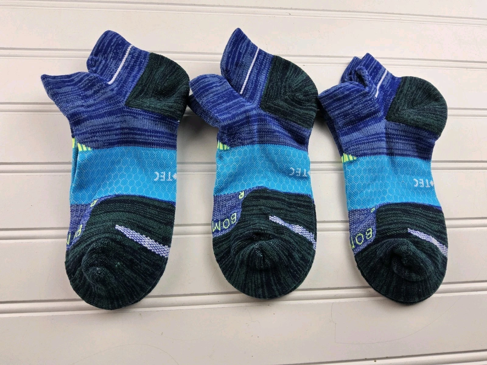 Bombas Hex-Tec Athletic Ankle Socks Lot Of 3 Pairs Size M