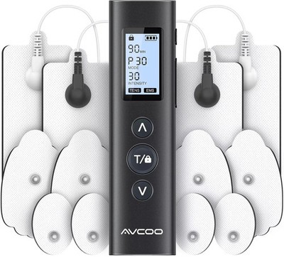 AVCOO 30 Modes TENS EMS Unit Compact Muscle Stimulator for Pain Relief of Back,