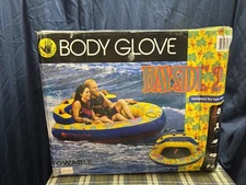 Body Glove Bayside 2 Person Yellow Water Skiing Inflatable Towable Tube     S3