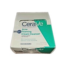 20 PACK CeraVe Acne Foaming Cream Cleanser 4 BPO 0.34 FL Oz/10ml Travel Size
