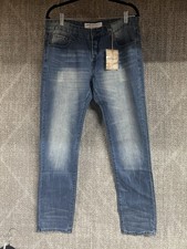 Stoners Vintage Jeans Stonewash Size 34 X 34 Made In USA Button Fly NWT Blue