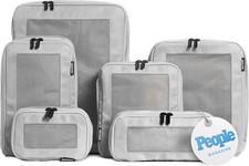 Aerotrunk Compression Packing Cubes for Travel - Luggage Organizer Bags - 6-Pack