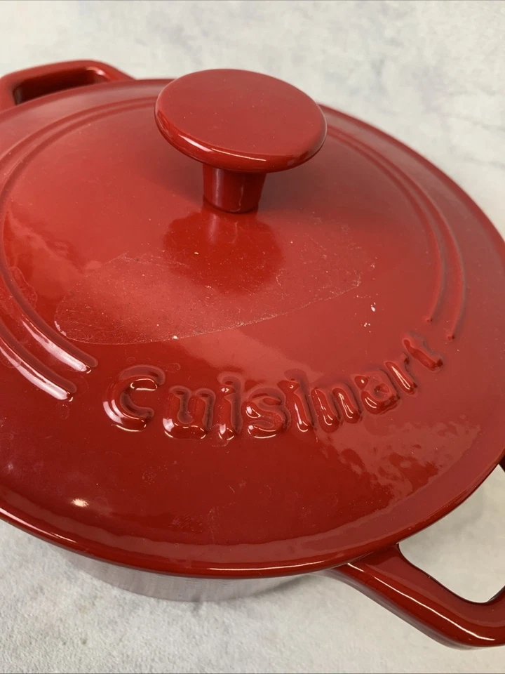 Cuisinart Dutch Oven Roaster Pot Enameled Cast Iron 3 Qt. Red - image 2 of 4