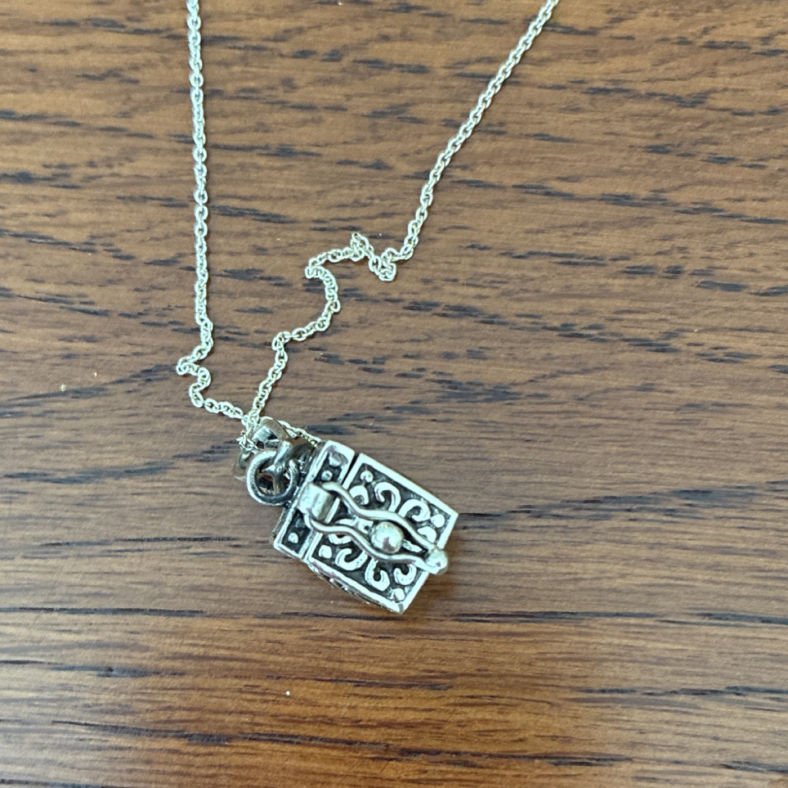 KAY Sterling Silver Rectangular Locket Necklace w… - image 2