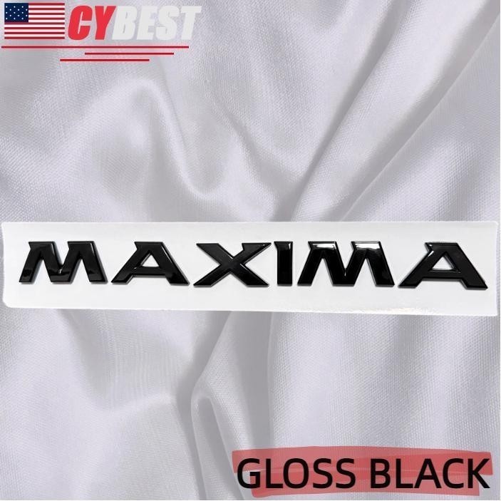 Gloss Black Letter Auto Rear Trunk Lid Maxima Badge Sticker Symbol For Maxima