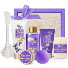 Christmas Gifts for Women, 8 piece Lavender Gift Sets Women with Bubble... 