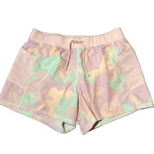 Girls Tech Gear pink Athletic Shorts Drawstring-Liner-Pockets
