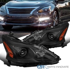 Fits 2013-2015 Nissan Altima Sedan 4dr Black Headlights Assembly Headlamps Lr Fits 2013-2015 Nissan Altima Sedan 4dr Black Headlights Assembly Headlamps Lr