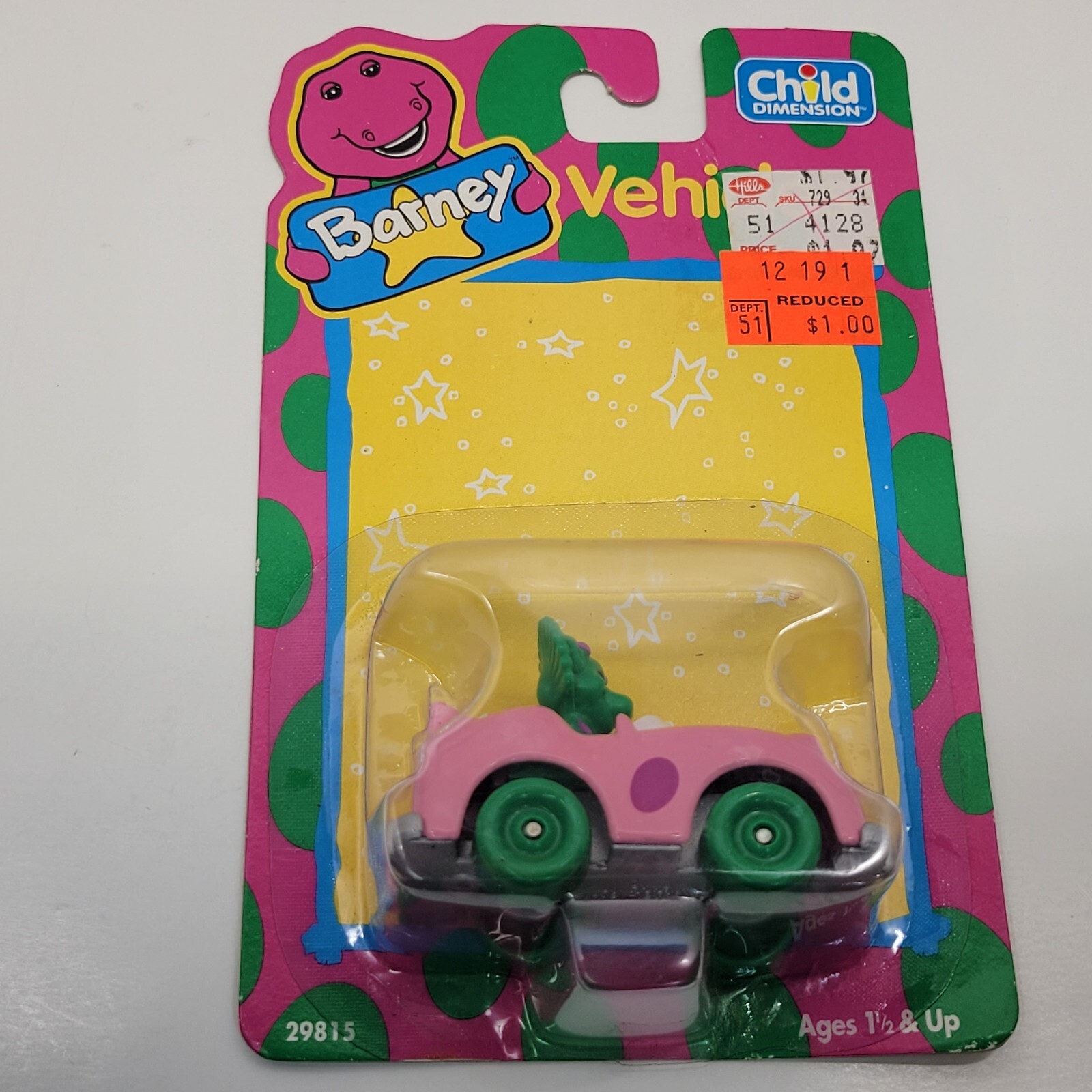 3 VTG 1993 Barney Vehicles Lot 29815 Cement Mixer Fire Engine Baby Bops Mobile