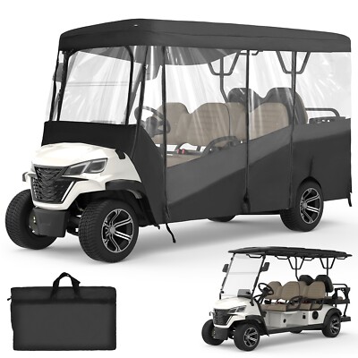 6 Passenger Golf Cart Enclosure Universal Rain Cover for EZGO Club CAR Yamaha