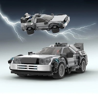 MOC Deloreaned Back to the Future Building Block Truck Time Machine Assembly