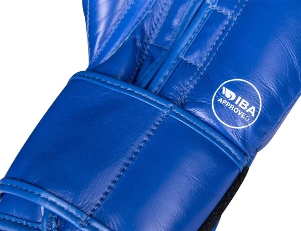 Top Ten Boxing Gloves International IBA BLUE Fighters Boxer REAL LEATHER 10oz - Image 3 of 4