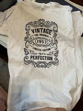 1953 Birthday Gift Idea Vintage Aged To Perfection T-Shirt Made in USA XL