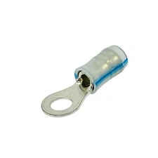 Qty 100 TE Connectivity PIDG Ring Crimp Terminals 16-14 AWG #8 Stud ~New~