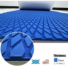94''x23'' Blue Surfing Traction Pads EVA Foam Boat Flooring Non-Slip Decking Mat