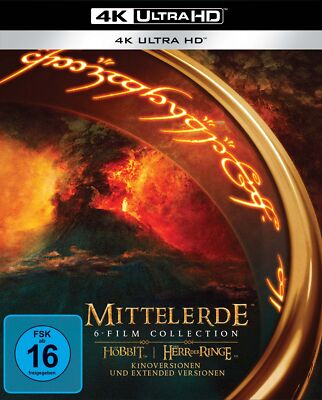 Mittelerde 6-Film Collection (4K Ultra HD) (+ Blu-ray) (+ Bonus-Disc)