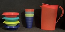 Tupperware Kids Mini Impressions Play Set Pitcher Tumblers Bowls Seals New