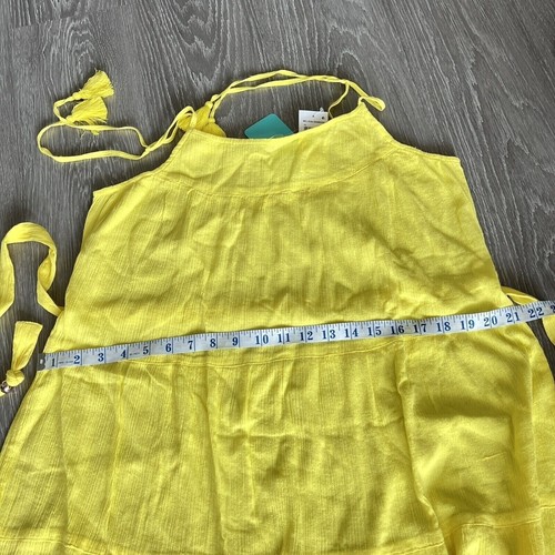 Melissa Odabash Swim Beach Dress Womens Medium Fru Lemon Yellow Tiny Flaw - Picture 8 of 11