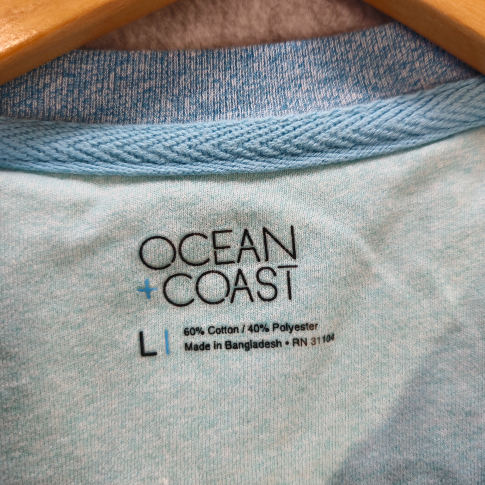 Ocean + Coast Mens Super Soft Basic Light Blue Ba… - image 2