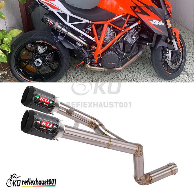 Dual-outlet Mid Link Pipe Exhaust Pipe Modified For 1290 Super Duke R  2014-2016
