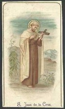 Holy card antique de San Juan de la Cruz santino image pieuses estampa