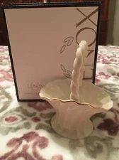 LENOX SPIRAL BASKET NIB 24KT CANDY JEWLERY KEEPSAKES GIFT