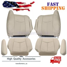 For 03-06 Cadillac Escalade Driver & Passenger Leather Bottom & Top Seat Cover
