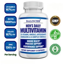 Men'S Daily Multivitamin 35 Vitamins Minerals Antioxidants 120 Capsules US