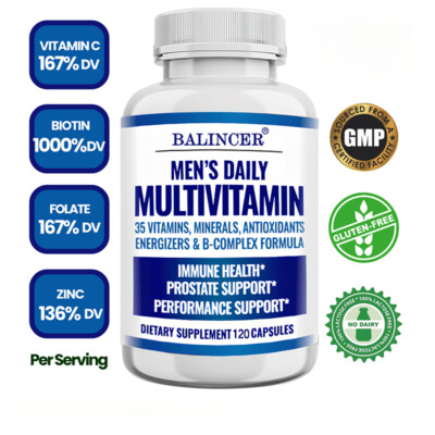 Men'S Daily Multivitamin 35 Vitamins Minerals Antioxidants 120 Capsules