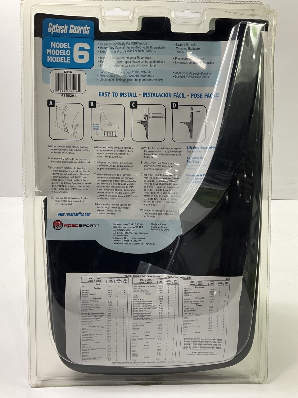 Roadsport 6416 Pro Fit Splash Guards Mud Flaps eBay